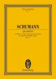 Schumann: Piano Quartet Eb major Opus 47 (Study Score) published by Eulenburg